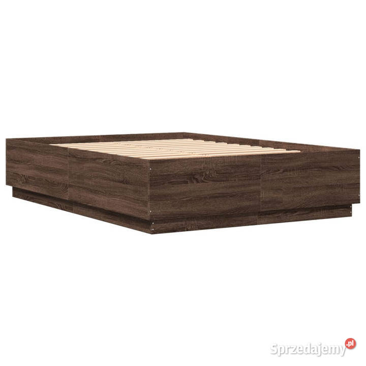 Rama łóżka z LED brązowy dąb 160x200 WM3209603 mazowieckie Warszawa