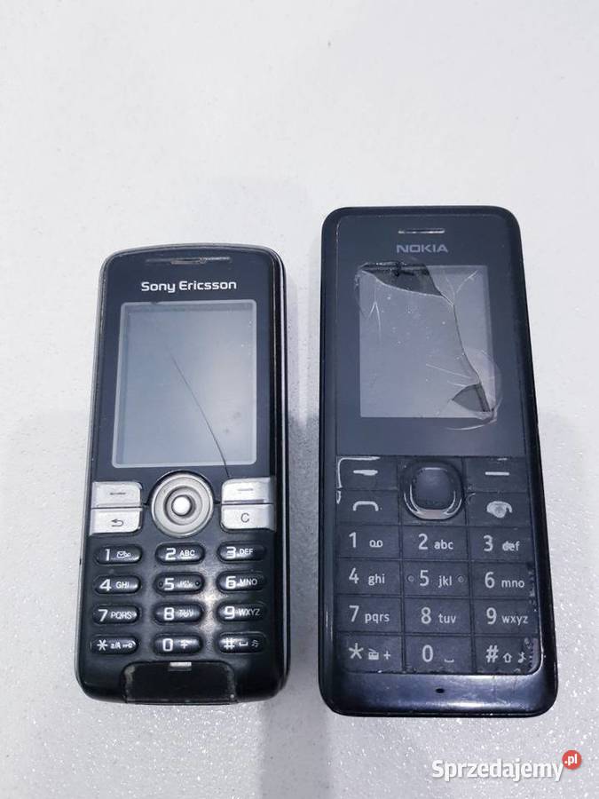 Zestaw starych uszkodzonych telefonów na części Pozostałe Dąbrowa Górnicza sprzedam