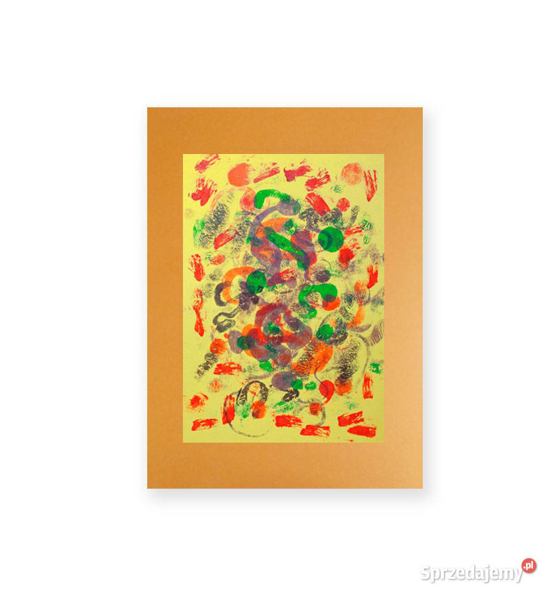 abstrakcja do pokoju obraz do loftu abstrakcyjny wielokolorowy wielkopolskie