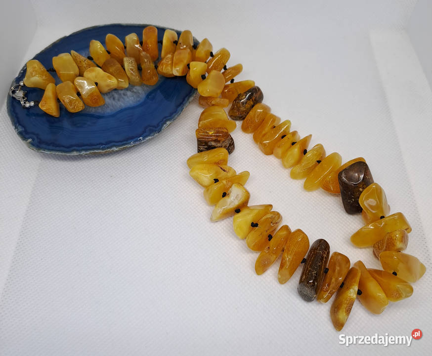 Korale z bursztynu bursztyn bałtycki supełkowany mazowieckie Warszawa