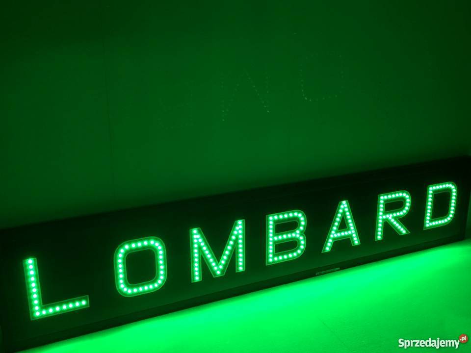 Reklama LED LOMBARD 150x30 zewnętrzna Produkcja mazowieckie Pomiechówek