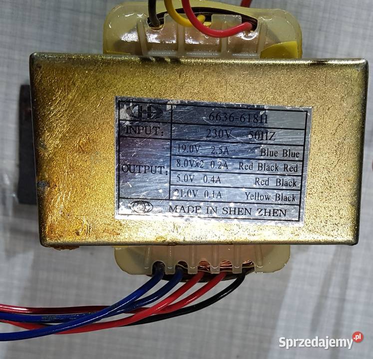 Transformator 230V5V8V19V21V trafo 6636618H Shen Legnica sprzedam