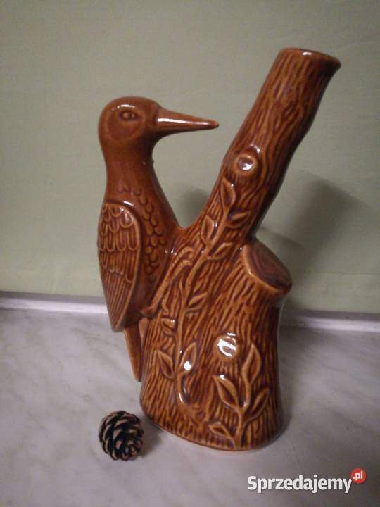 Ceramika dzięcioł wazon figurka prl Porcelana i szkło Choszczno