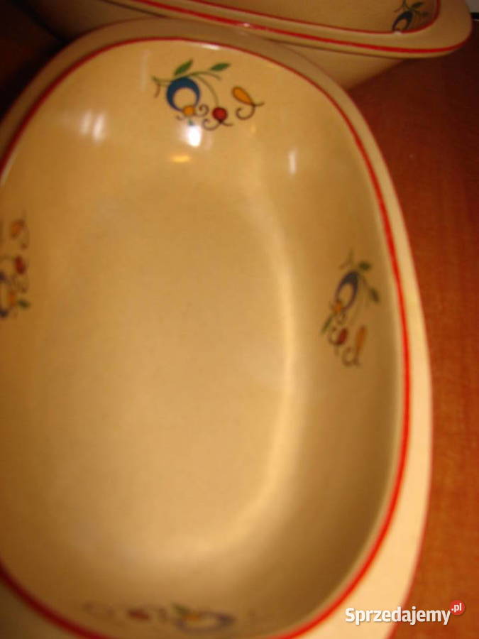 Bolesławiec wzór kaszubski półmisek PRL Porcelana i szkło Pruszcz Gdański sprzedam