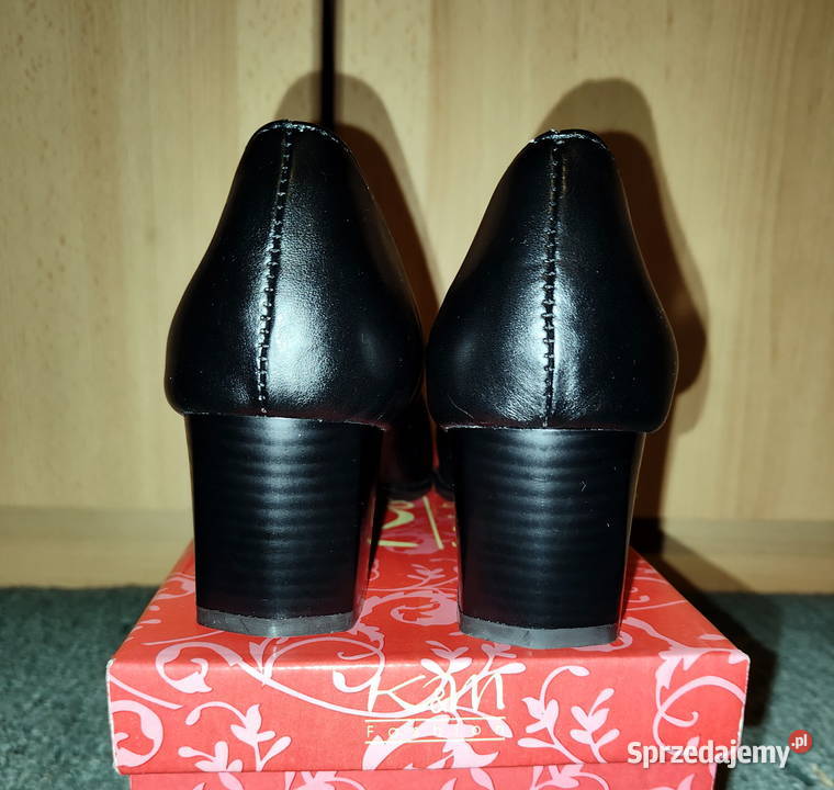 Półbuty skórzane czarne damskie Lublin sprzedam
