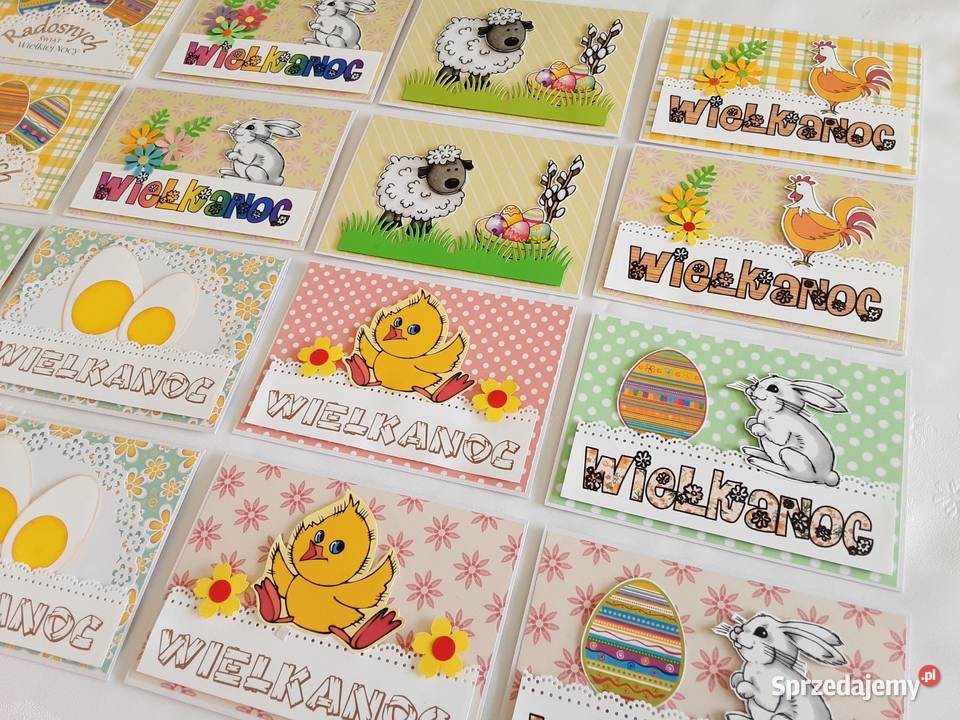 Wielkanoc Kartki ręcznie robione WESOŁE A6