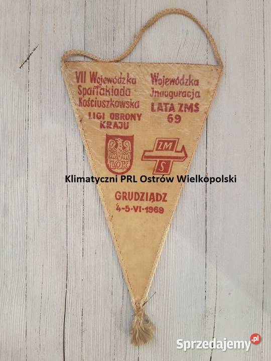 Grudziądz LOK ZMS proporczyk 1969 Bielsko-Biała