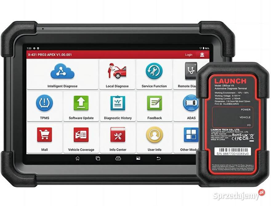 LAUNCH X431 PRO3 APEX Interfejsy diagnostyczne Gorzów Wielkopolski