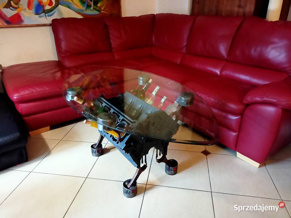 Ława stolik z bloku silnika V8 Mercedes 43 AMG