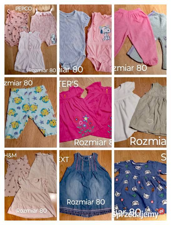 Mega paka ubranek dziewczęcych rozmiar 80 Nysa
