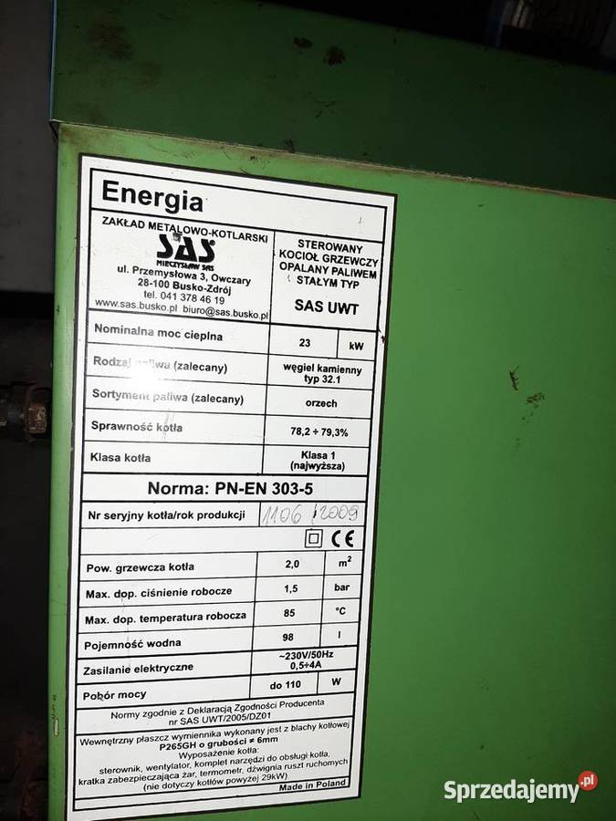 Piec węglowy Sas UWTużywany