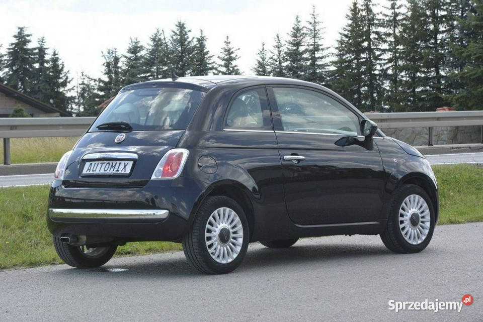 Fiat 500 12 Benzyna klimatyzacja panorama czarny Sędziszów Małopolski