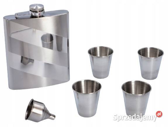 Duża Piersiówka 540 ml w Zestawie z Kieliszkami Dom i Ogród Ostrowy nad Okszą