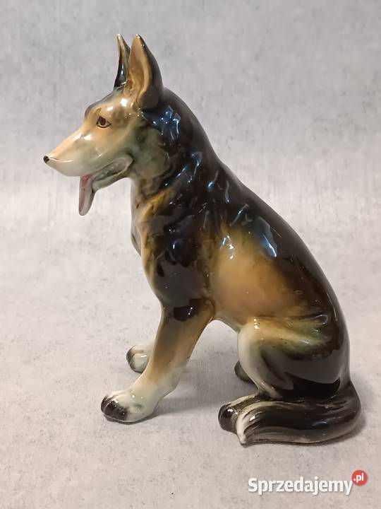 Owczarek Niemiecki Porcelanowa Kolekcjonerska Dobrzany