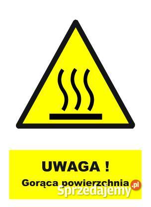 Naklejka Uwaga Gorąca powierzchnia GF060 Kamionna