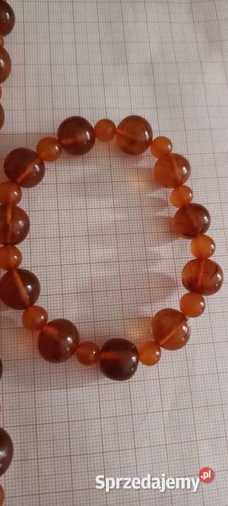 Naszyjnik Bransoletka Bursztyn Vintage Naszyjniki