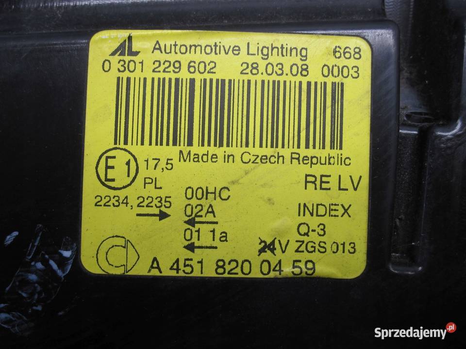 SMART FORTWO COUPE I 08r lampa prawa przód świętokrzyskie Kielce