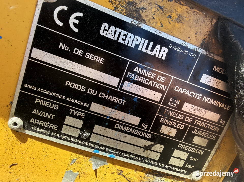 wózek widłowy CATERPILLAR DP30 udźwig 3000 Wózki widłowe Działoszyn sprzedam