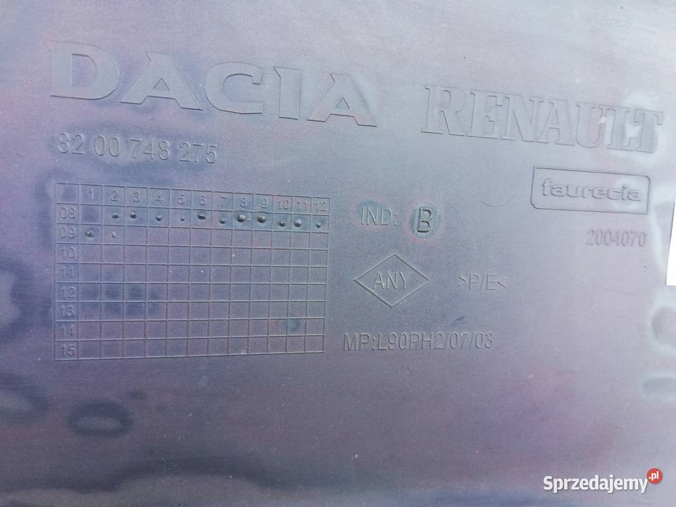 ZDERZAK PRZÓD PRZEDNI DACIA LOGAN LIFT Karoseria Nowy Tomyśl sprzedam