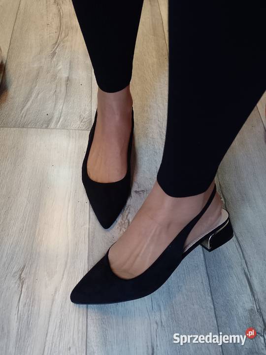 40 Czarne niskie czółenka baleriny wieczorowe z Kraków sprzedam