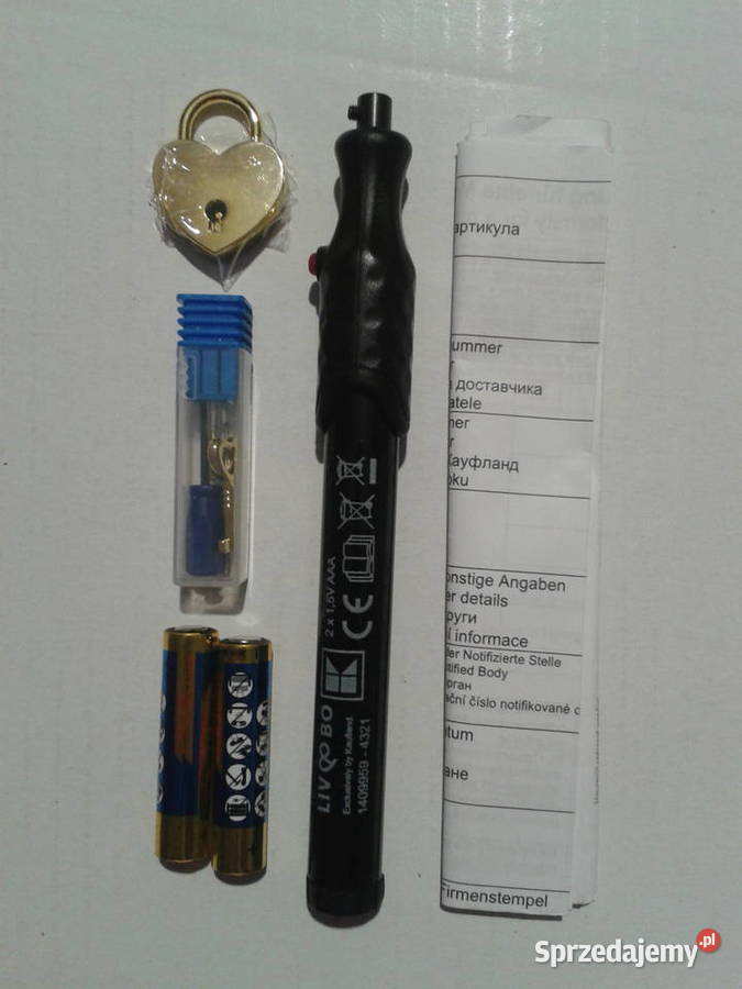 Złota KŁÓDKA MIŁOŚCI z kluczykiem pióro Wołczyn