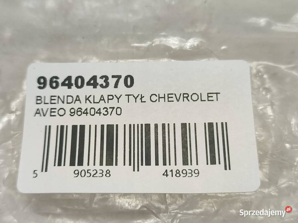 BLENDA KLAPY TYŁ CHEVROLET AVEO 20032008 NOWA Klapy bagażnika