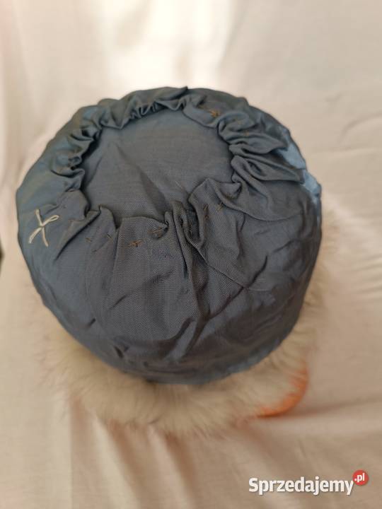 Czapka vintage ze srebrnego lisa Karczew sprzedam