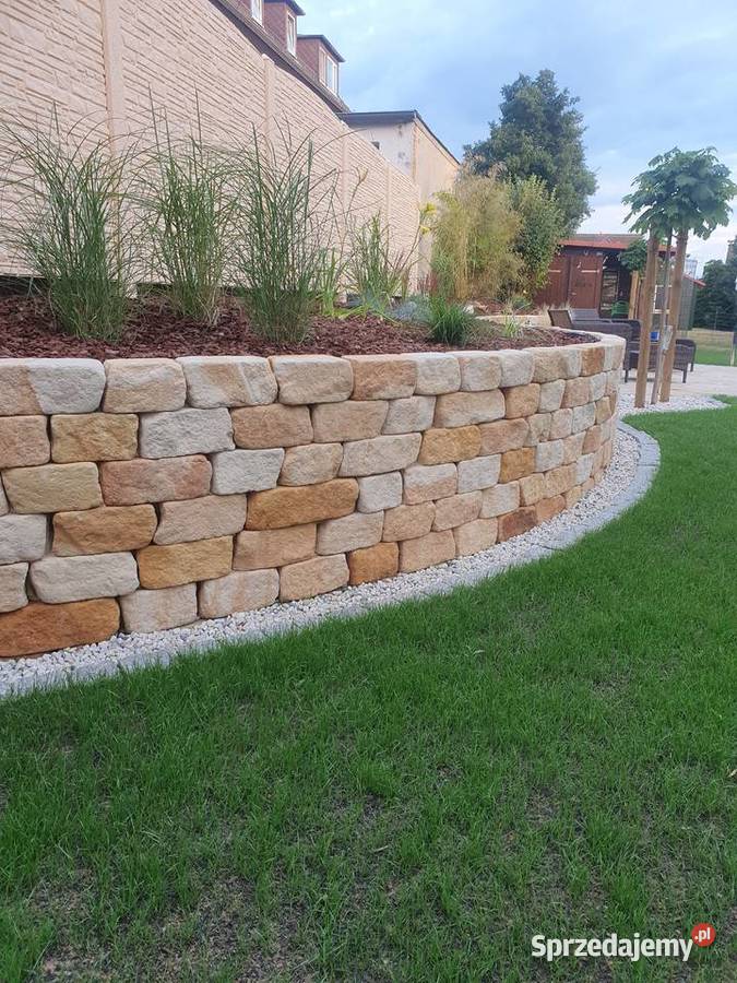 Kamień murowy cegła ogrodowy na murki skarpy Radomsko