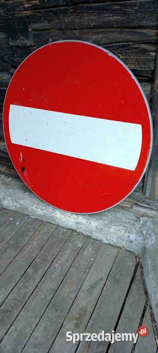 Znak drogowy uszkodzony duży Złomek Jarosław sprzedam