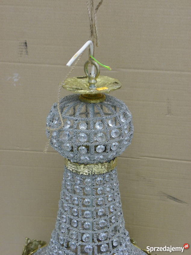 LAMPA KRYSZTAŁOWY ŻYRANDOL OKUTY MOSIĄDZEM Kraków