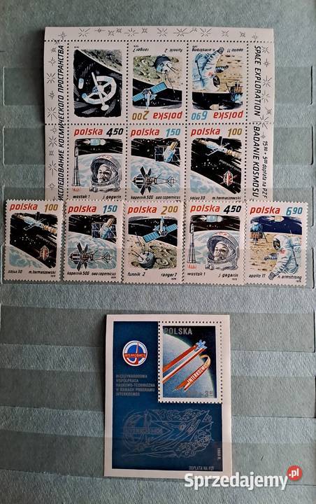 Znaczki pocztowe Polska i CCCP kosmos