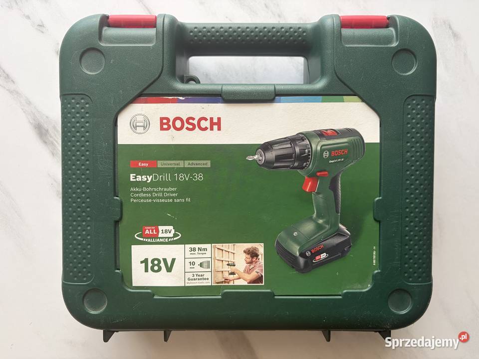 Wiertarkowkrętarka BOSCH EasyDrill 18V38 zestaw Dom i Ogród Nowa Sól