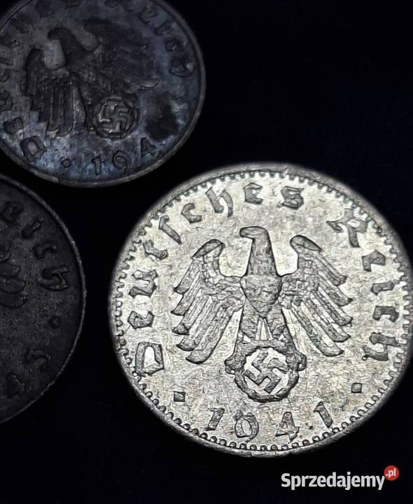 3 x monety III Rzesza 11050 Reichspfennig ŁADNE Wejherowo