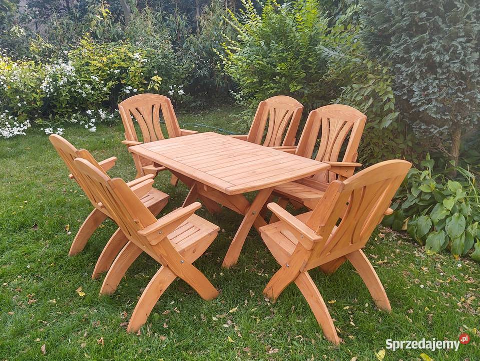 Krzesło ogrodowe drewniane składane tarasowe X drewno śląskie Kalety