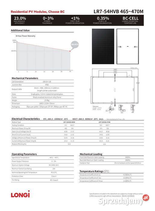 PALETA 36 LONGi Solar 470W LR754HVB470 HiMO X10