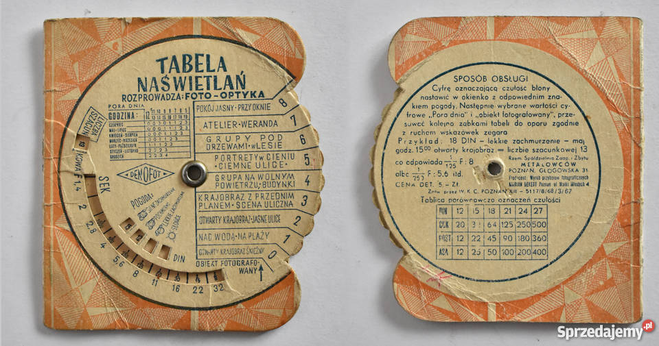 Tabela naświetlań Akcesoria Radom