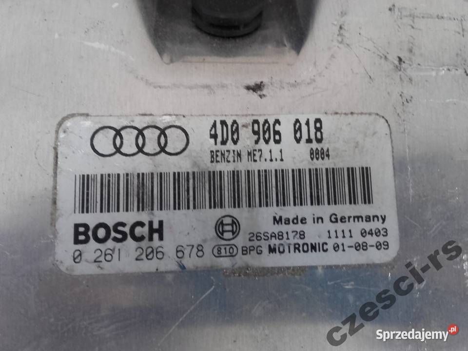 AUDI A8 D2 W12 60 KOMPUTER SILNIKA 4D0906018 Przemęt