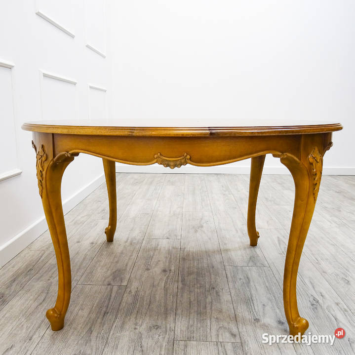 Drewniana ŁAWA francuska LUDWIK OKRĄGŁA Ława 110cm Stoliki kawowe i ławy Kalisz sprzedam