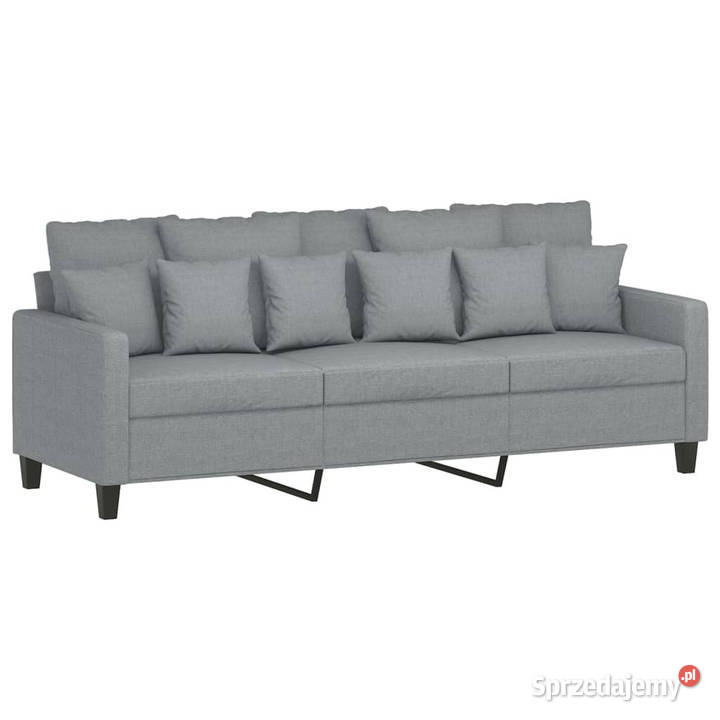 3osobowa sofa z podnóżkiem jasnoszara 180 Sofy i kanapy Warszawa sprzedam