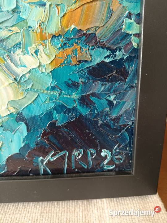 Obraz olejny Krystyna Pasek Improwizacja oil on Poznań
