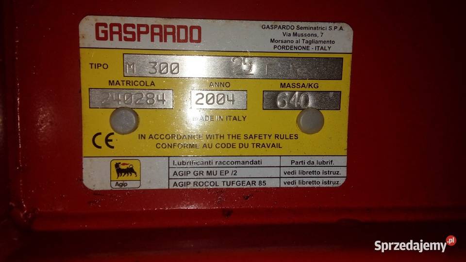 Zestaw siewny Agromasz Gaspardo