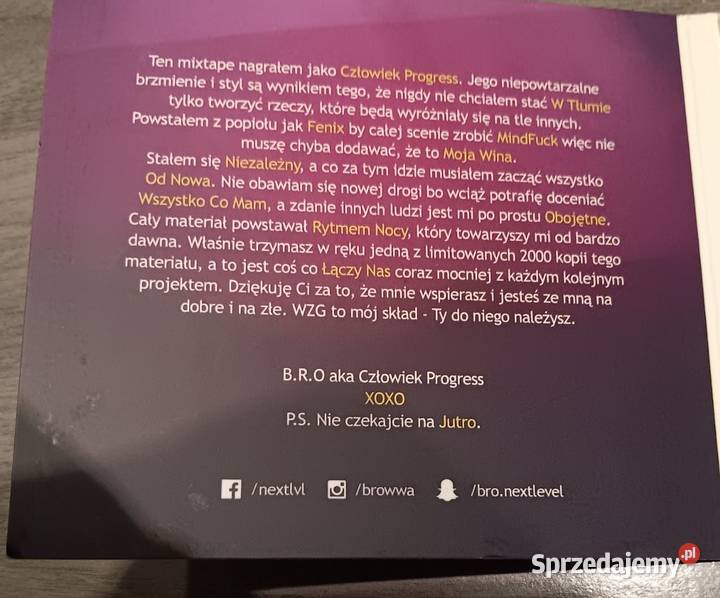 BRO Człowiek progres Płyta CD opolskie Opole
