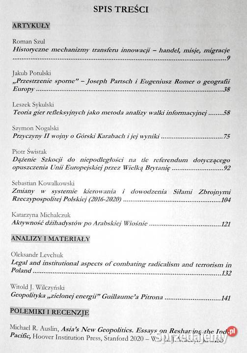 Przegląd Geopolityczny Tom 37 Lato 2021 Chełm