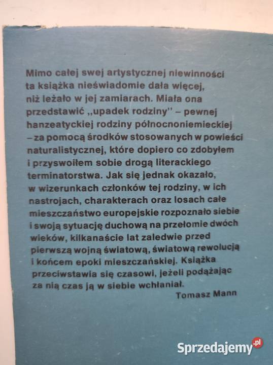 Tomasz Mann Buddenbrookowie dzieje upadku świętokrzyskie Kielce