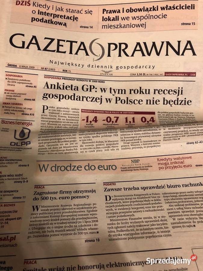Gazeta prawna z 04050809 2009 Kraków