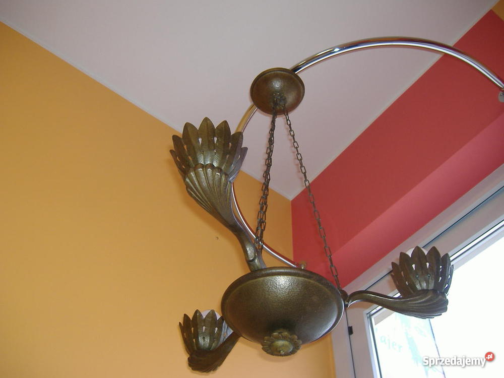 Lampa wisząca mosiężna kuta Poznań