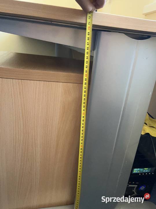 Biurko duże z komodą wsuwaną kolor buk 74cm Biurka Łomża