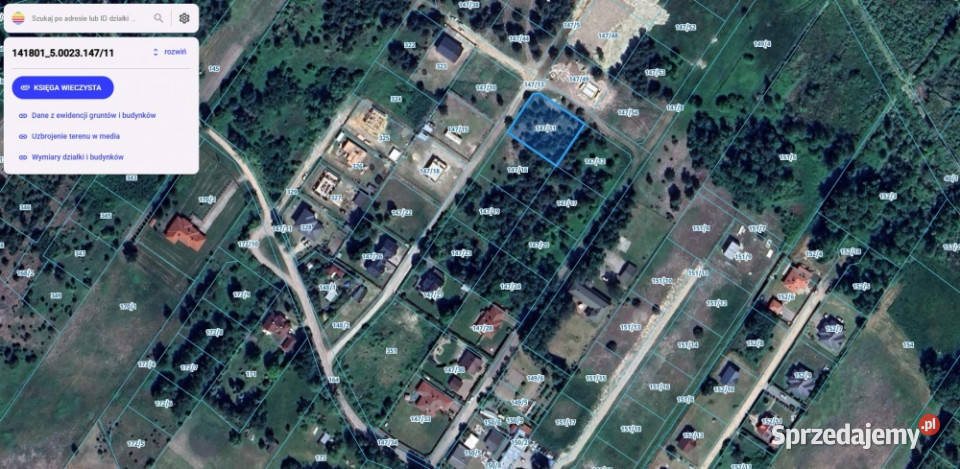 Działka budowlana NAROŻNA 1200 m2 Góra Kalwaria Krzaki Czaplinkowskie sprzedam