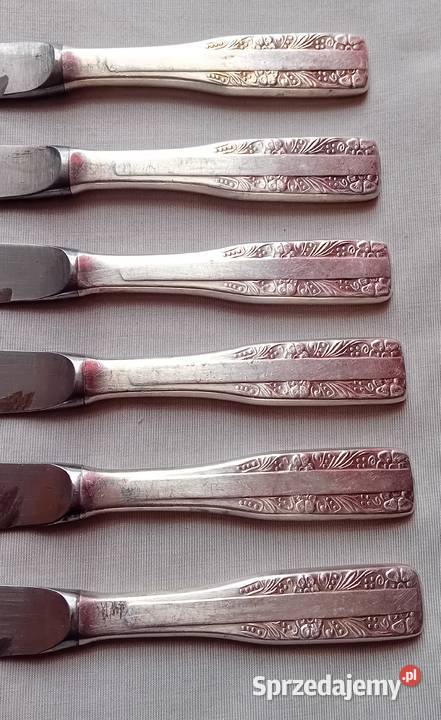 Komplet 6 platerowanych noży Hefra wzór wschodni Koźminek