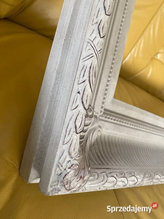 rzeźbione drewniana rama vintage shabby 8373 odcienie szarości